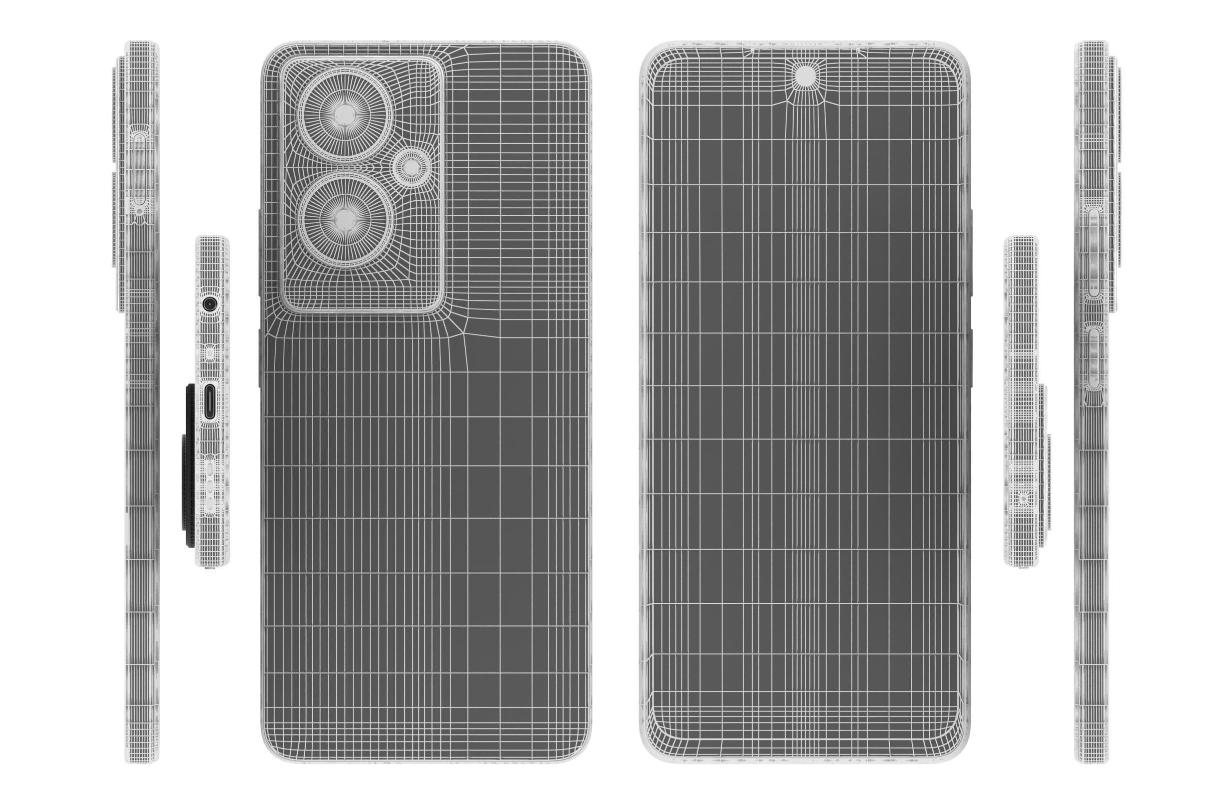 Oppo A79 Black And Green 3D model_34