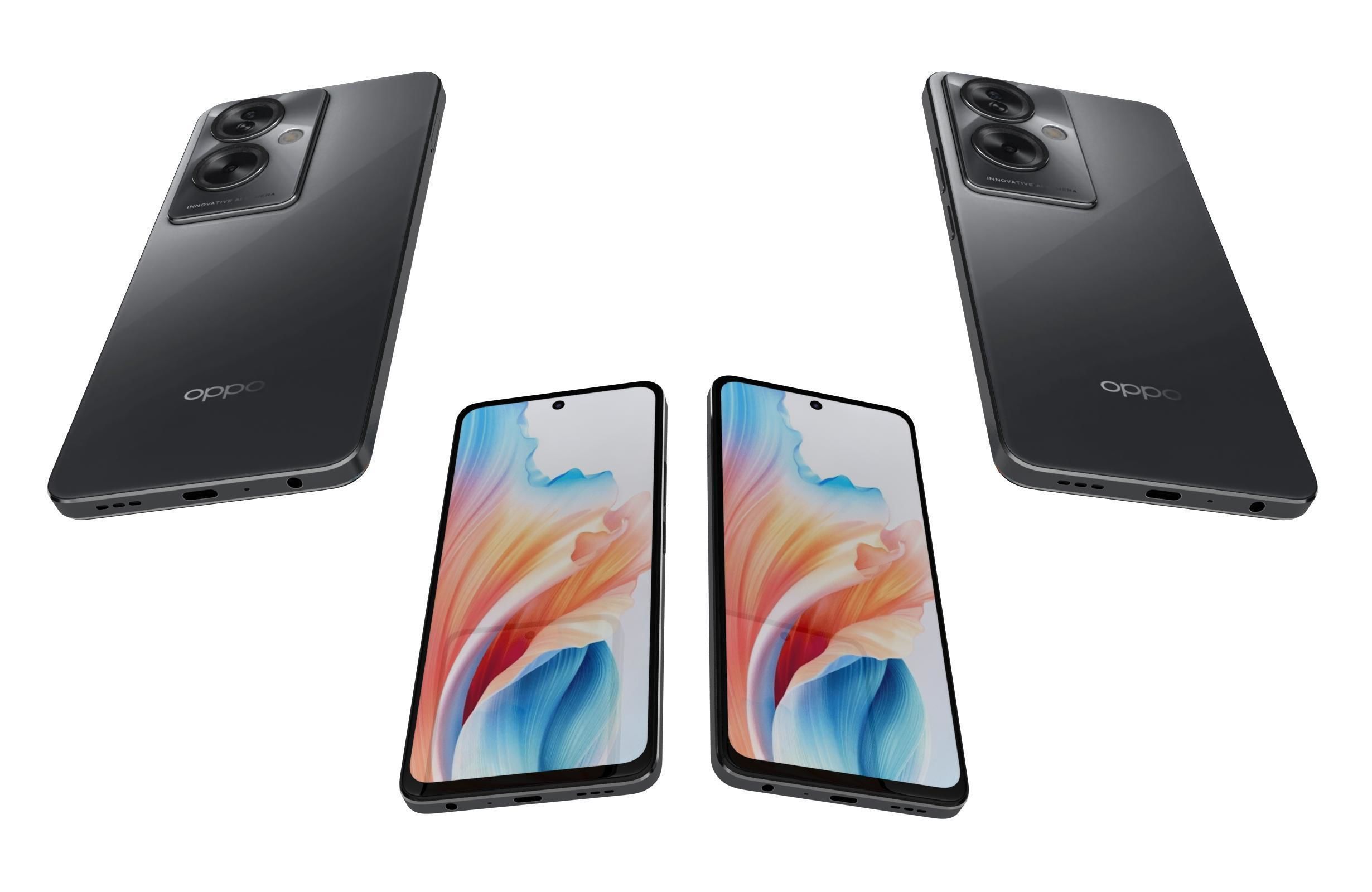 Oppo A79 Black And Green 3D model_1