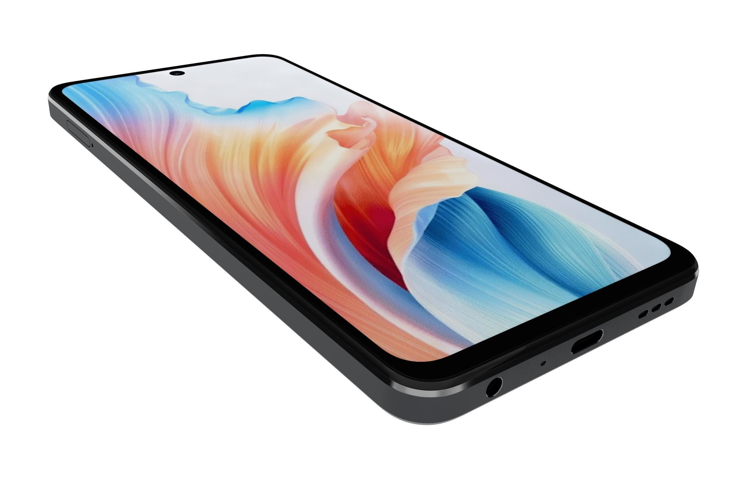 Oppo A79 Black And Green 3D model_11