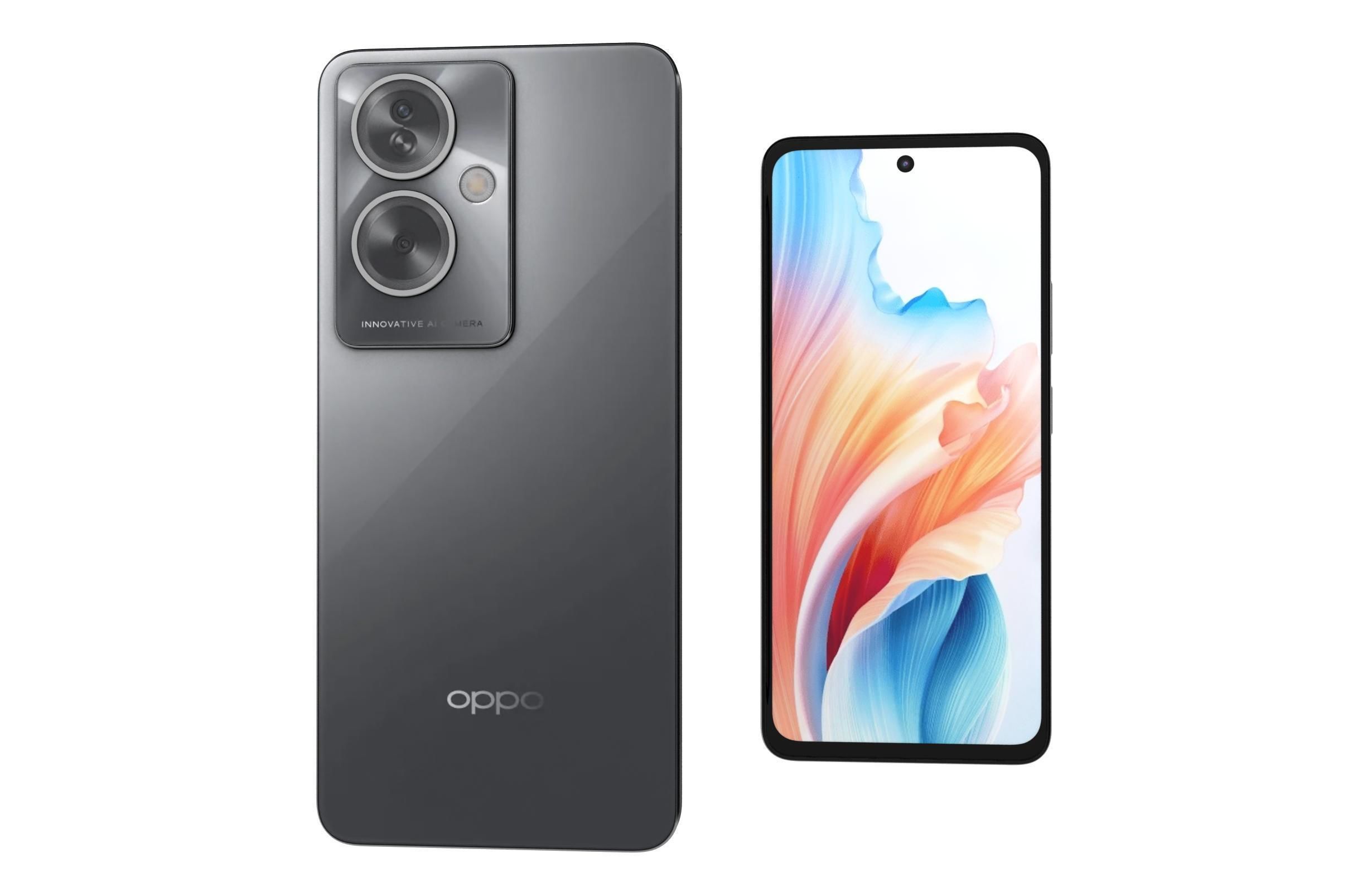 Oppo A79 Black And Green 3D model_30