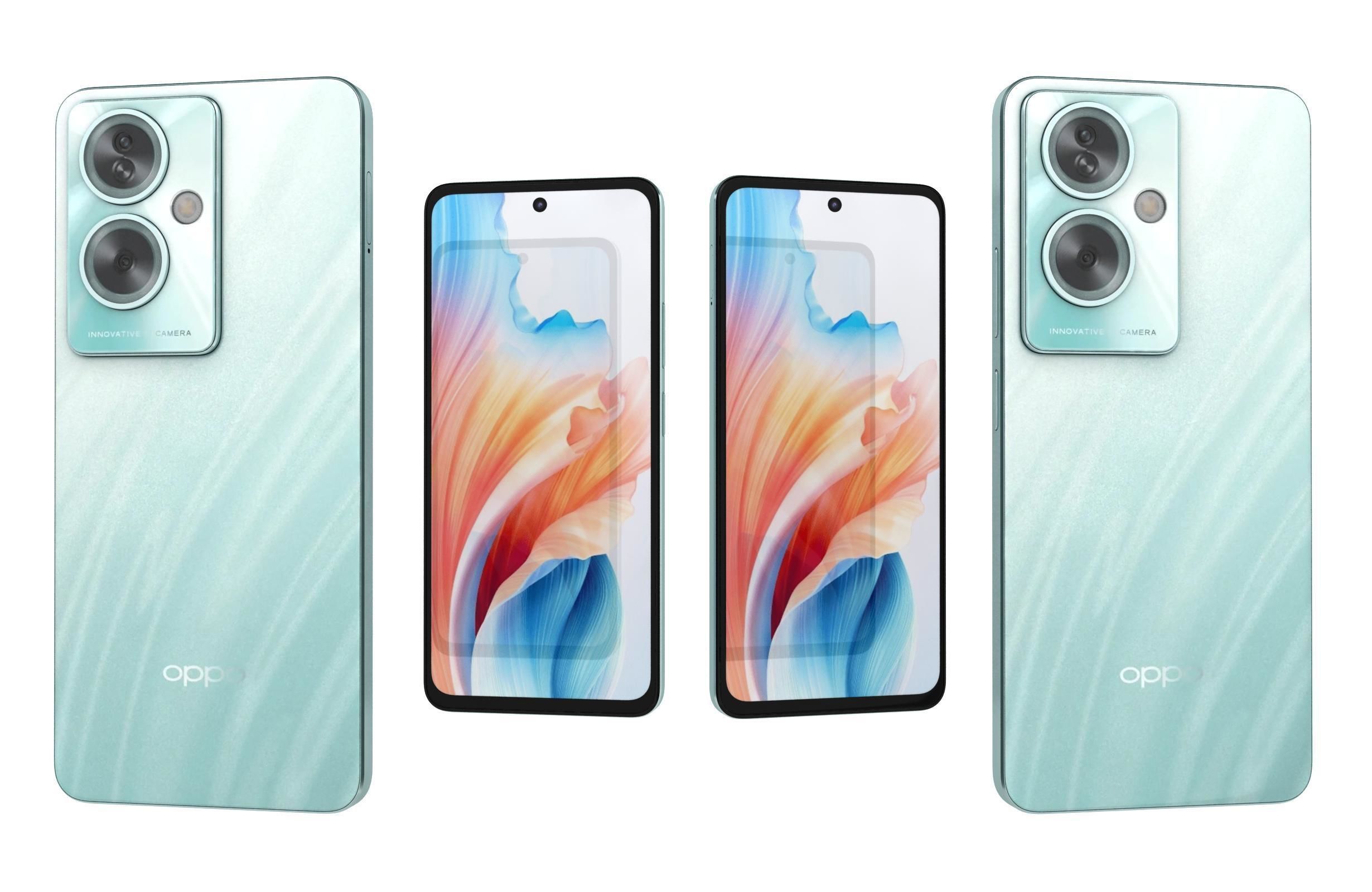 Oppo A79 Black And Green 3D model_2