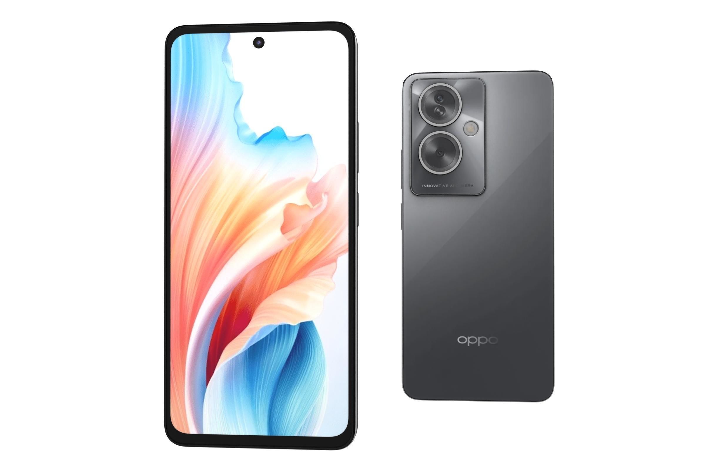 Oppo A79 Black And Green 3D model_29