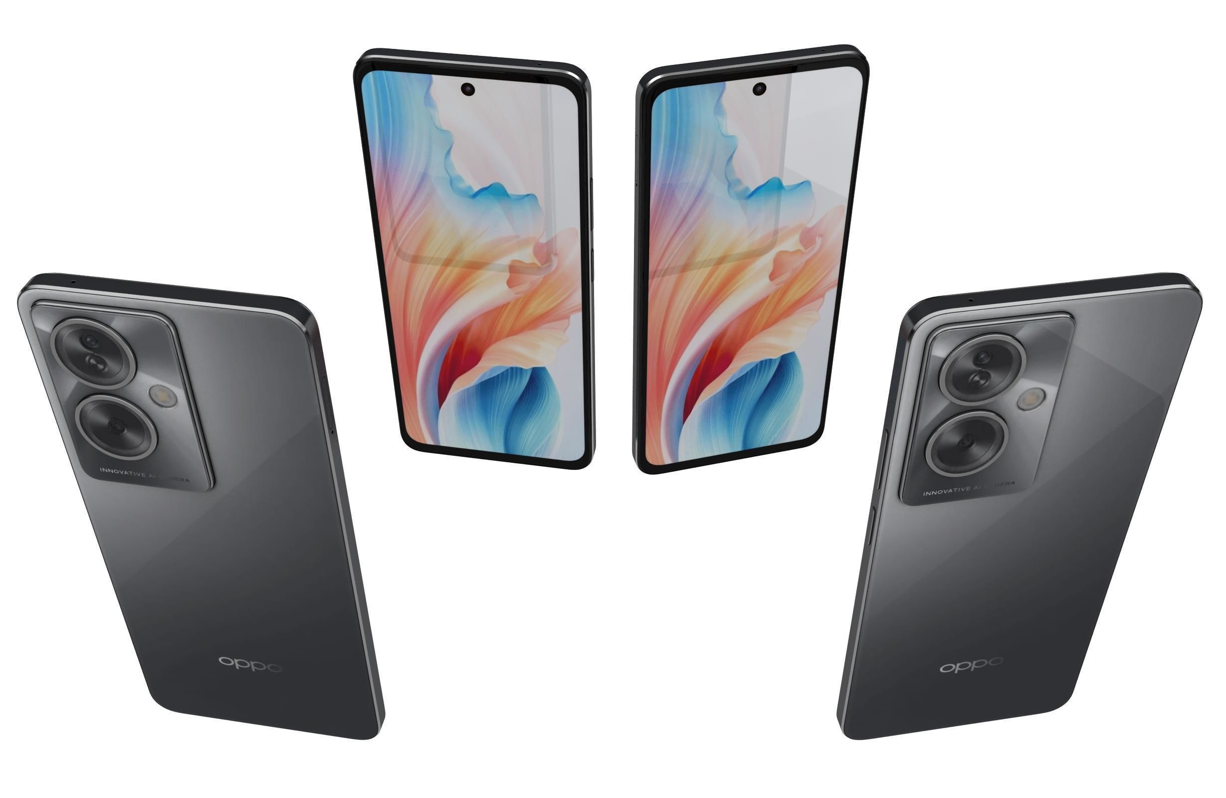 Oppo A79 Black And Green 3D model_23