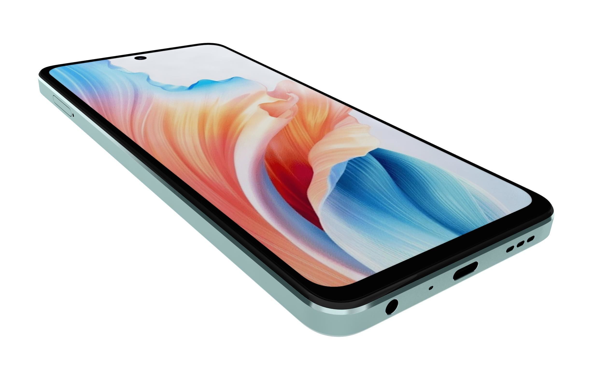 Oppo A79 Black And Green 3D model_16