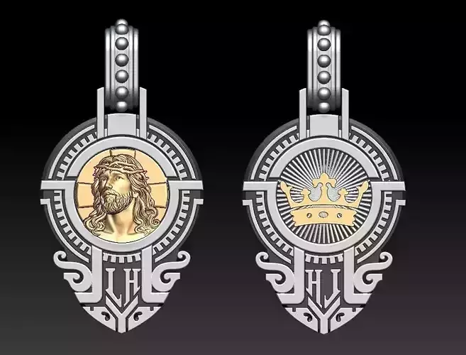 Jesus Pendant 3D print model