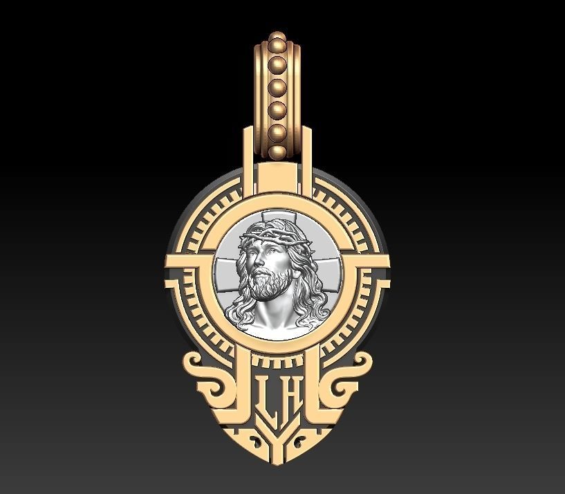 Jesus Pendant 3D print model_2