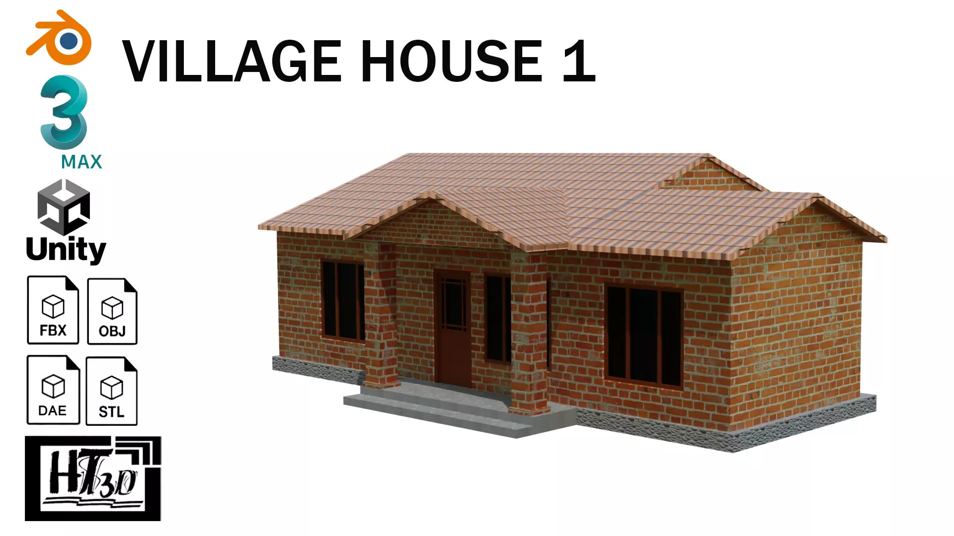 Village Home 1 Free low-poly 3D model