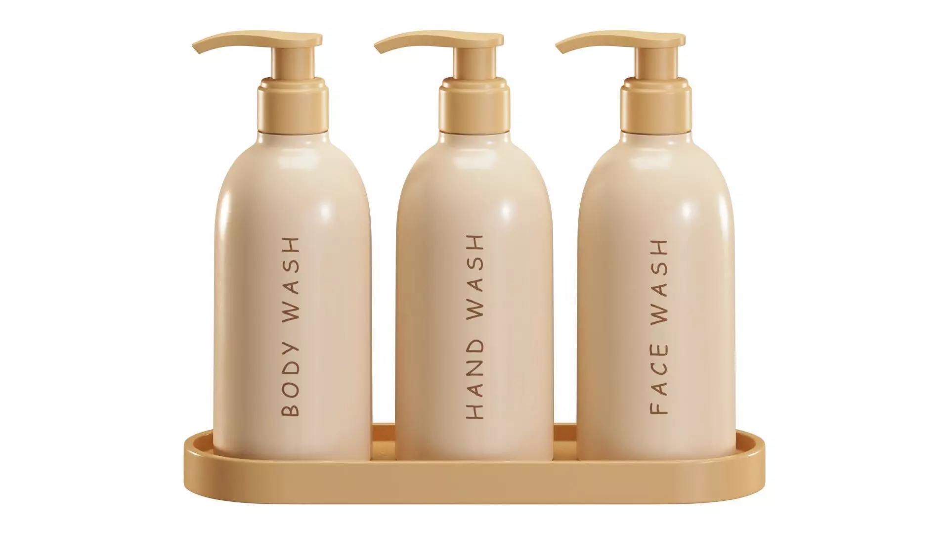 Bathroom Bottle Set 04 3D model