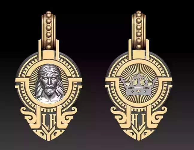 jesus pendant 3D print model