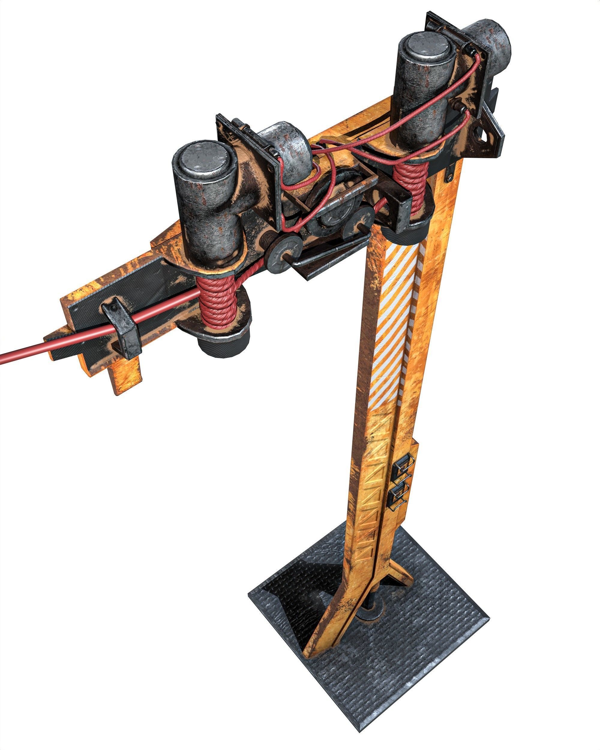 Ropeway Transport Low-poly 3D model_17