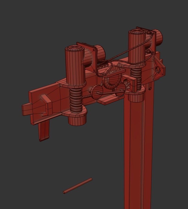 Ropeway Transport Low-poly 3D model_26