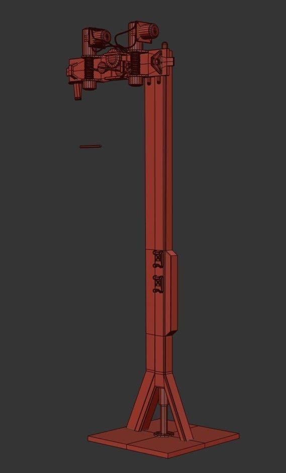 Ropeway Transport Low-poly 3D model_23