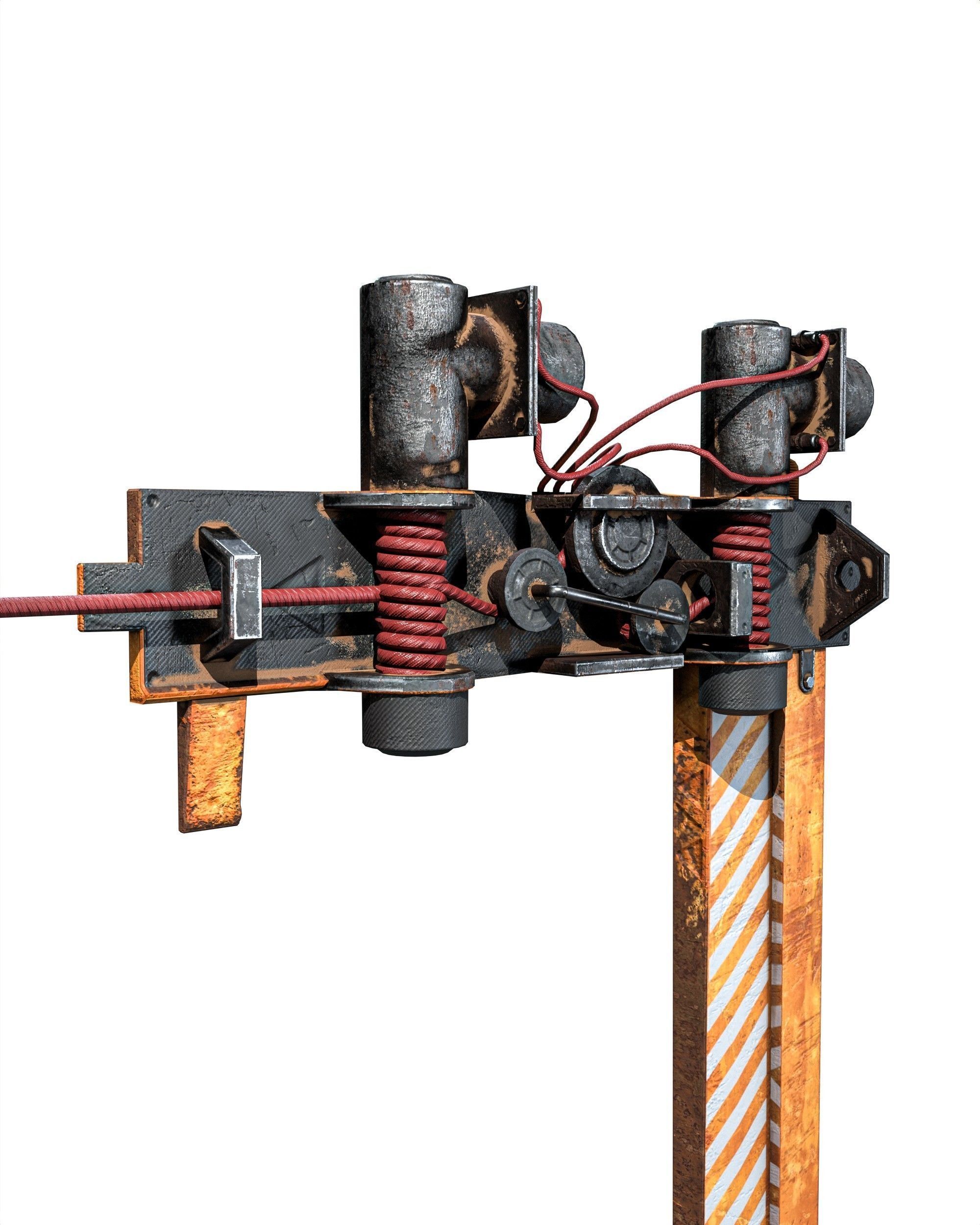 Ropeway Transport Low-poly 3D model_6