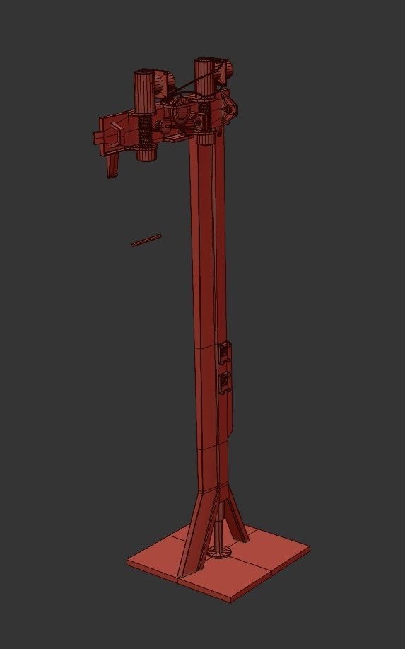 Ropeway Transport Low-poly 3D model_25