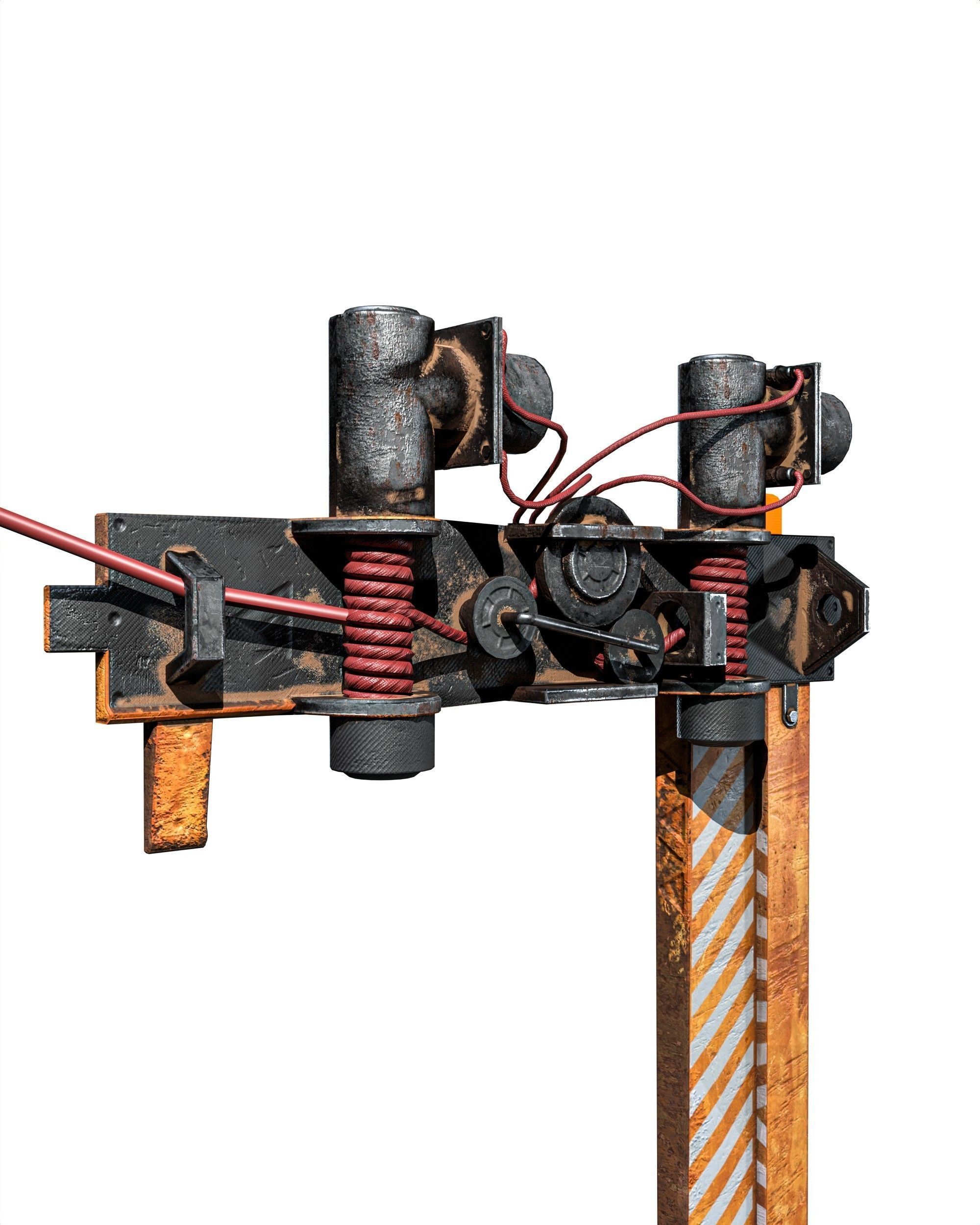 Ropeway Transport Low-poly 3D model_9
