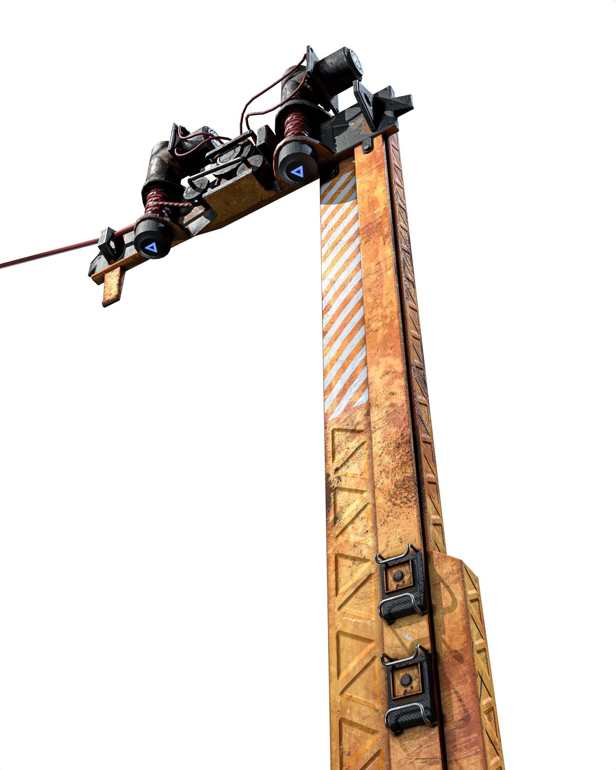 Ropeway Transport Low-poly 3D model_7