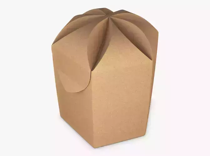 Package Cardboard Hexagon Petal Box M 2 3D model