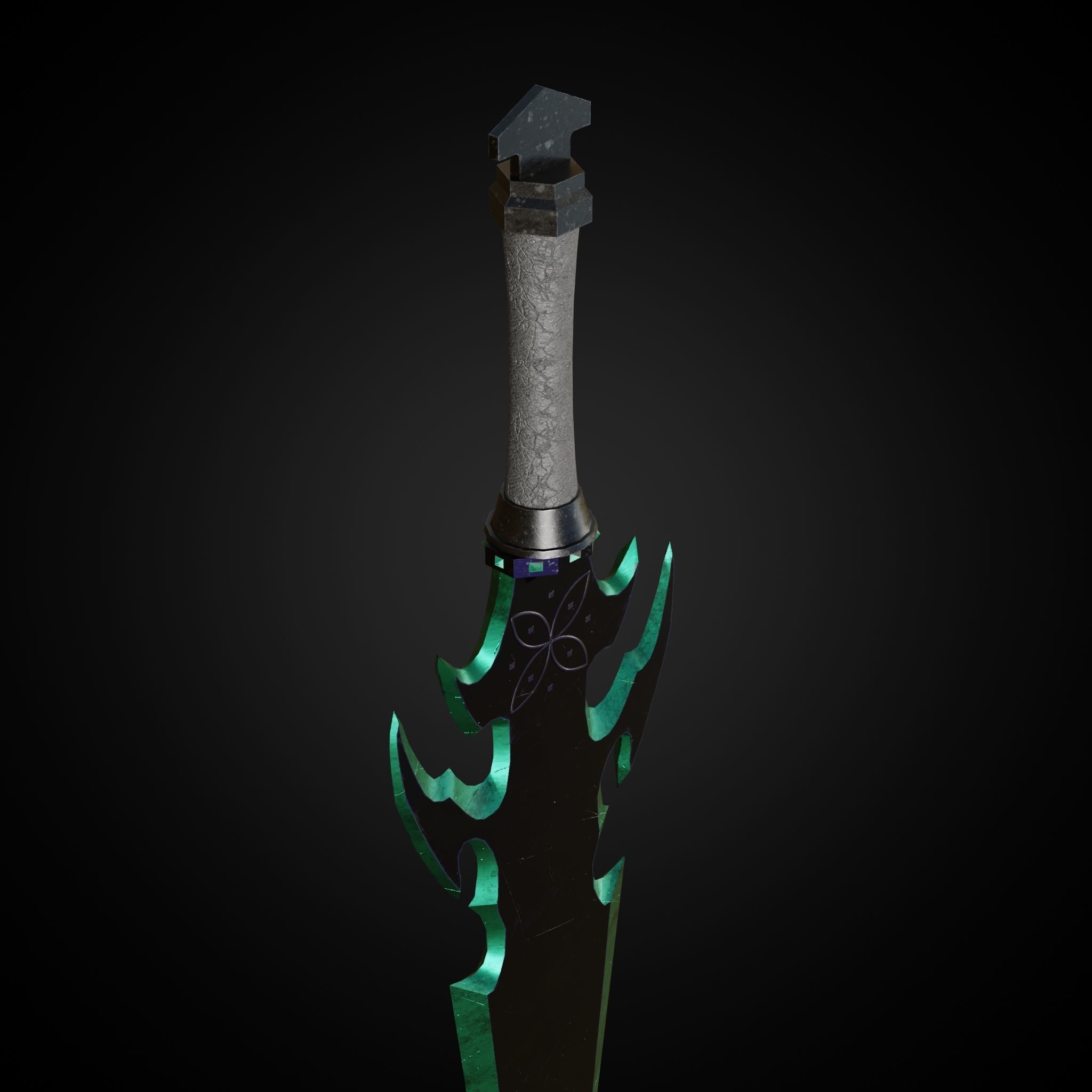 Sword of Warrior collection Low-poly 3D model_5