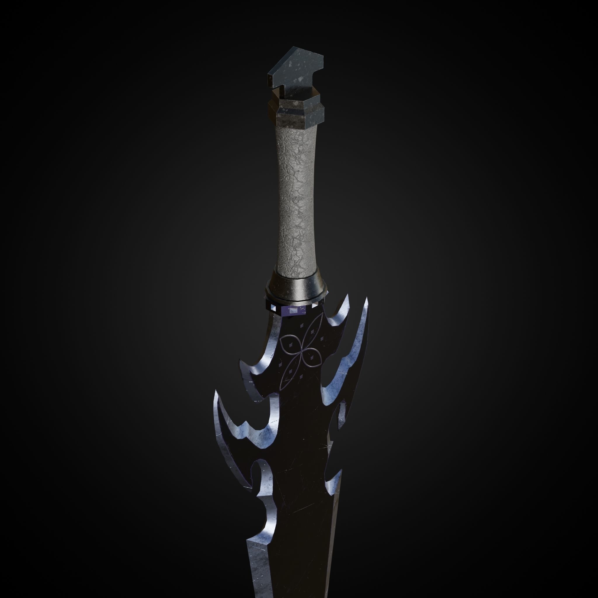 Sword of Warrior collection Low-poly 3D model_25