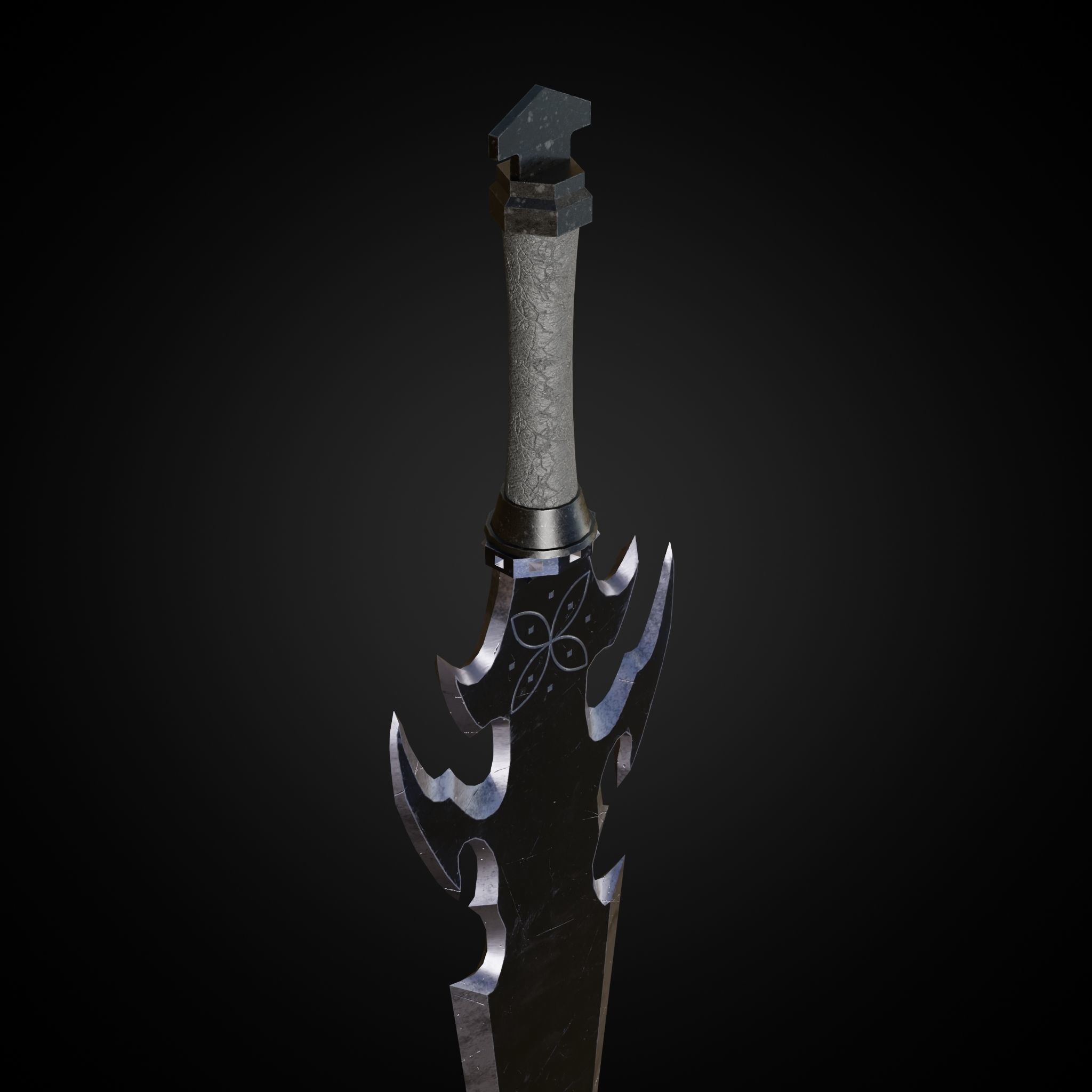 Sword of Warrior collection Low-poly 3D model_27
