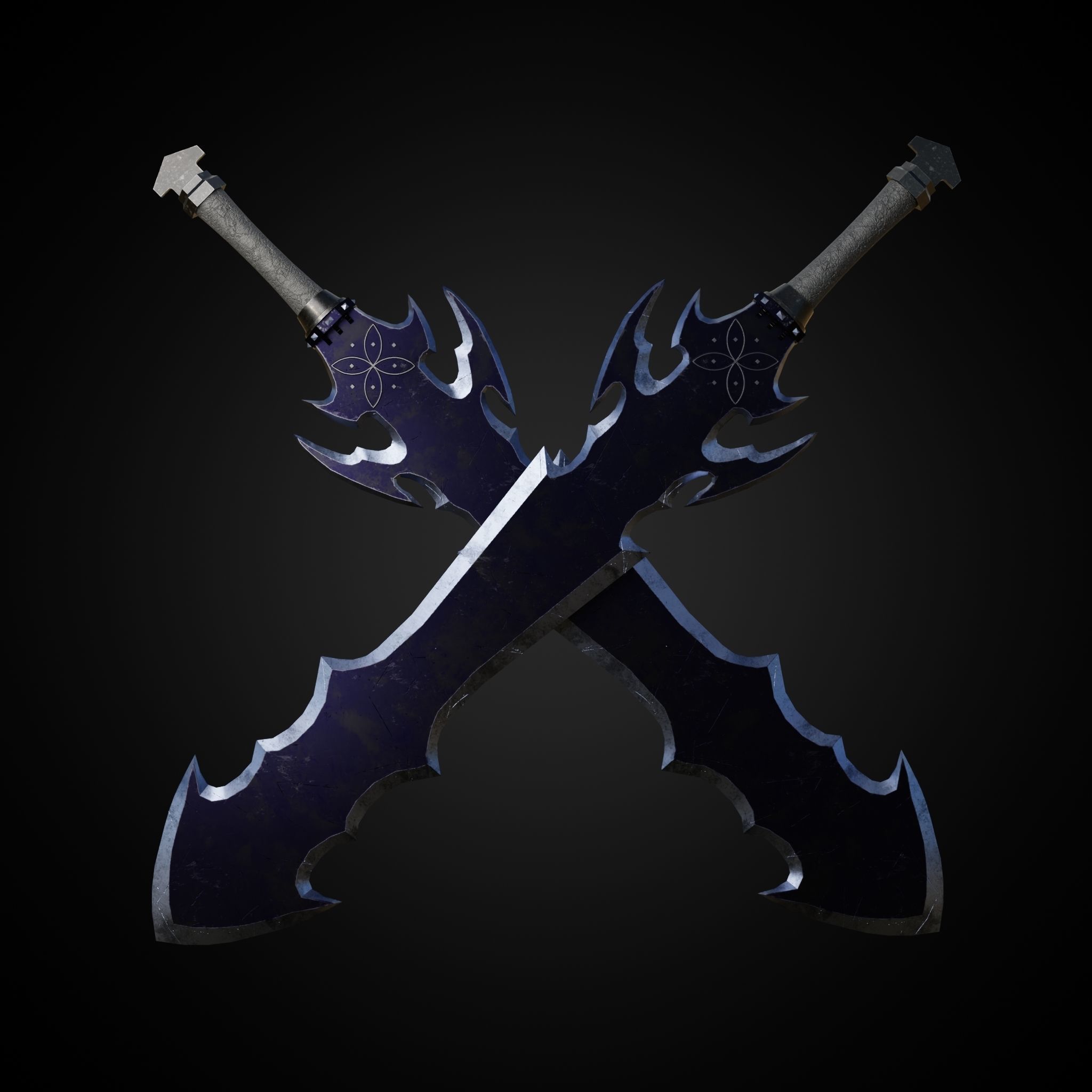 Sword of Warrior collection Low-poly 3D model_32