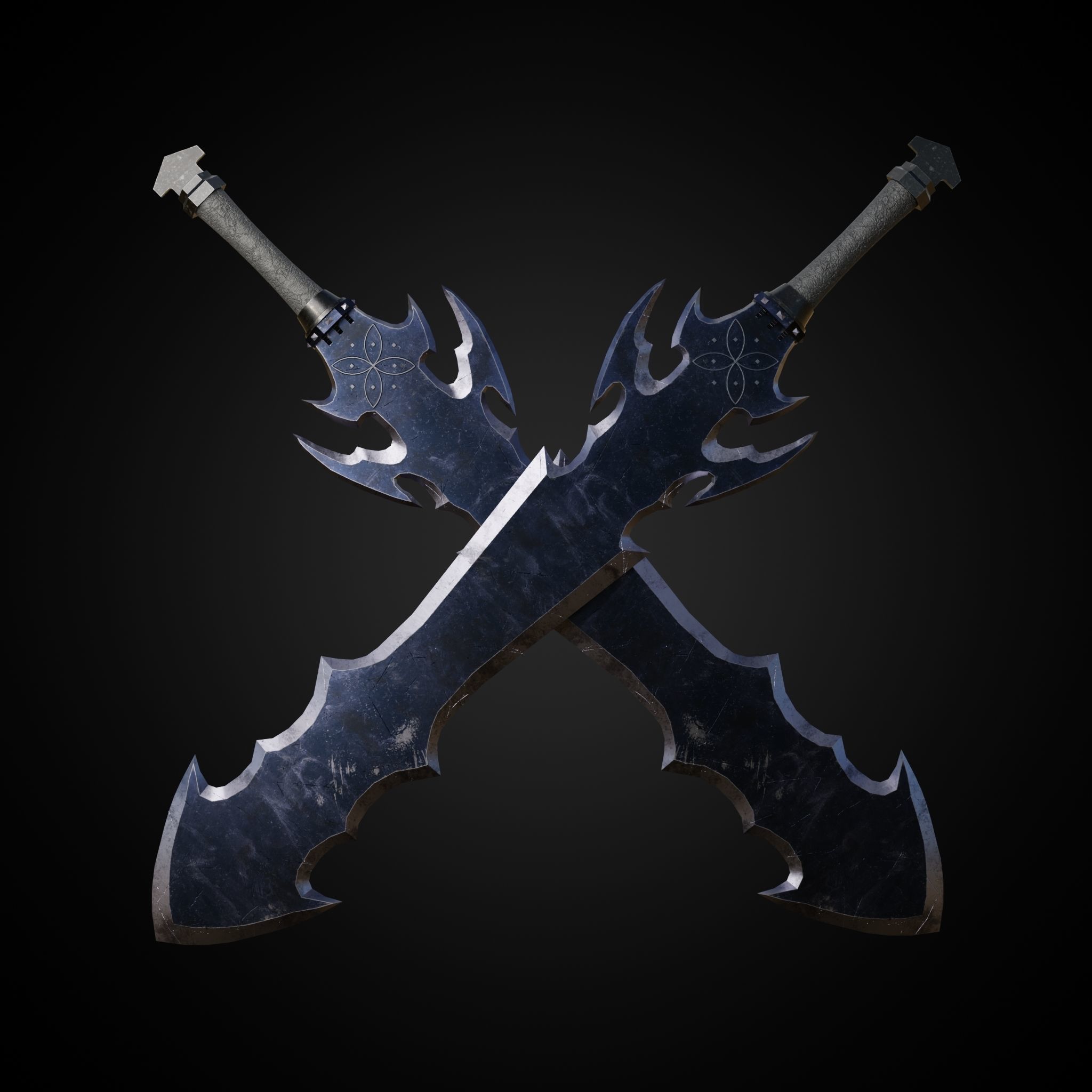 Sword of Warrior collection Low-poly 3D model_24