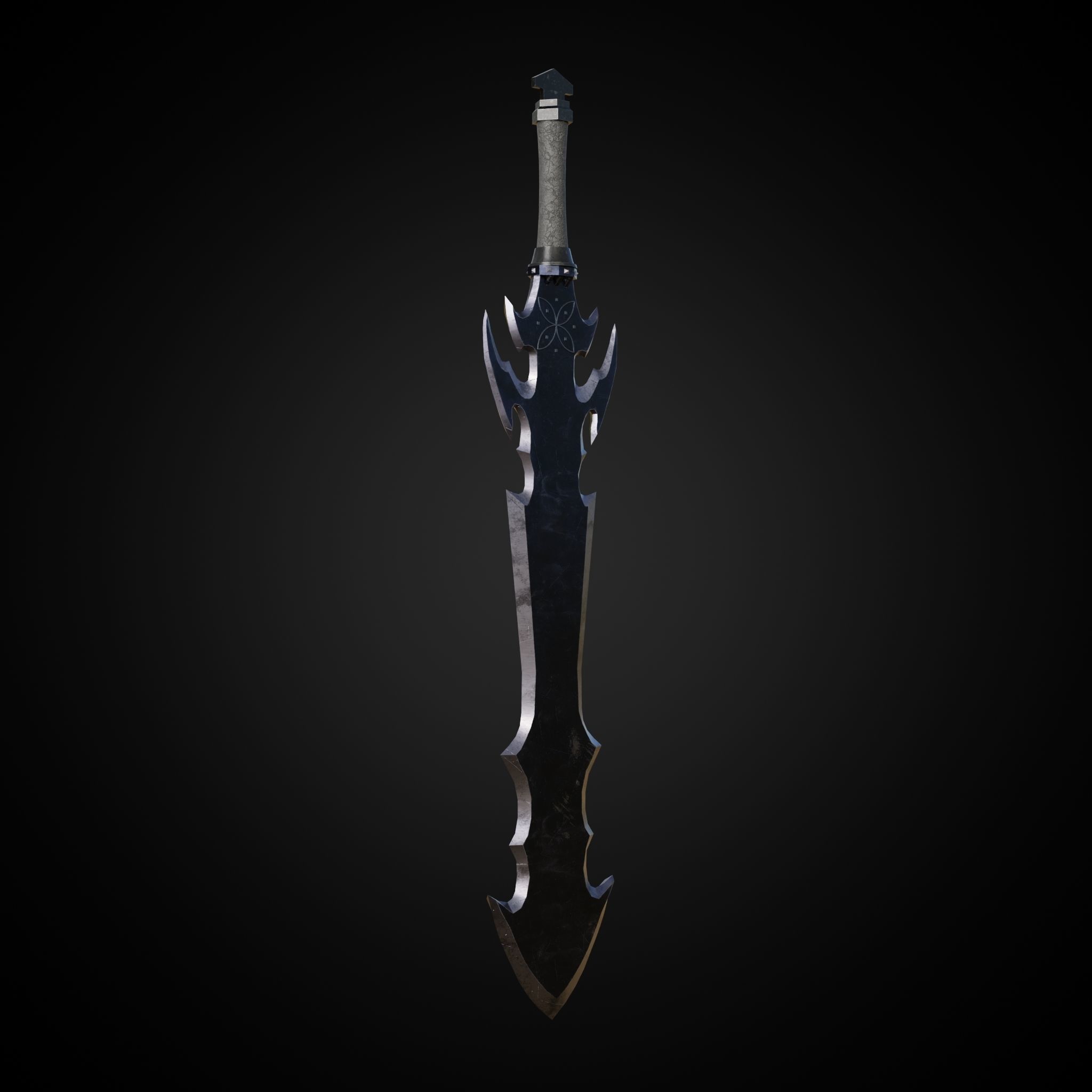 Sword of Warrior collection Low-poly 3D model_17