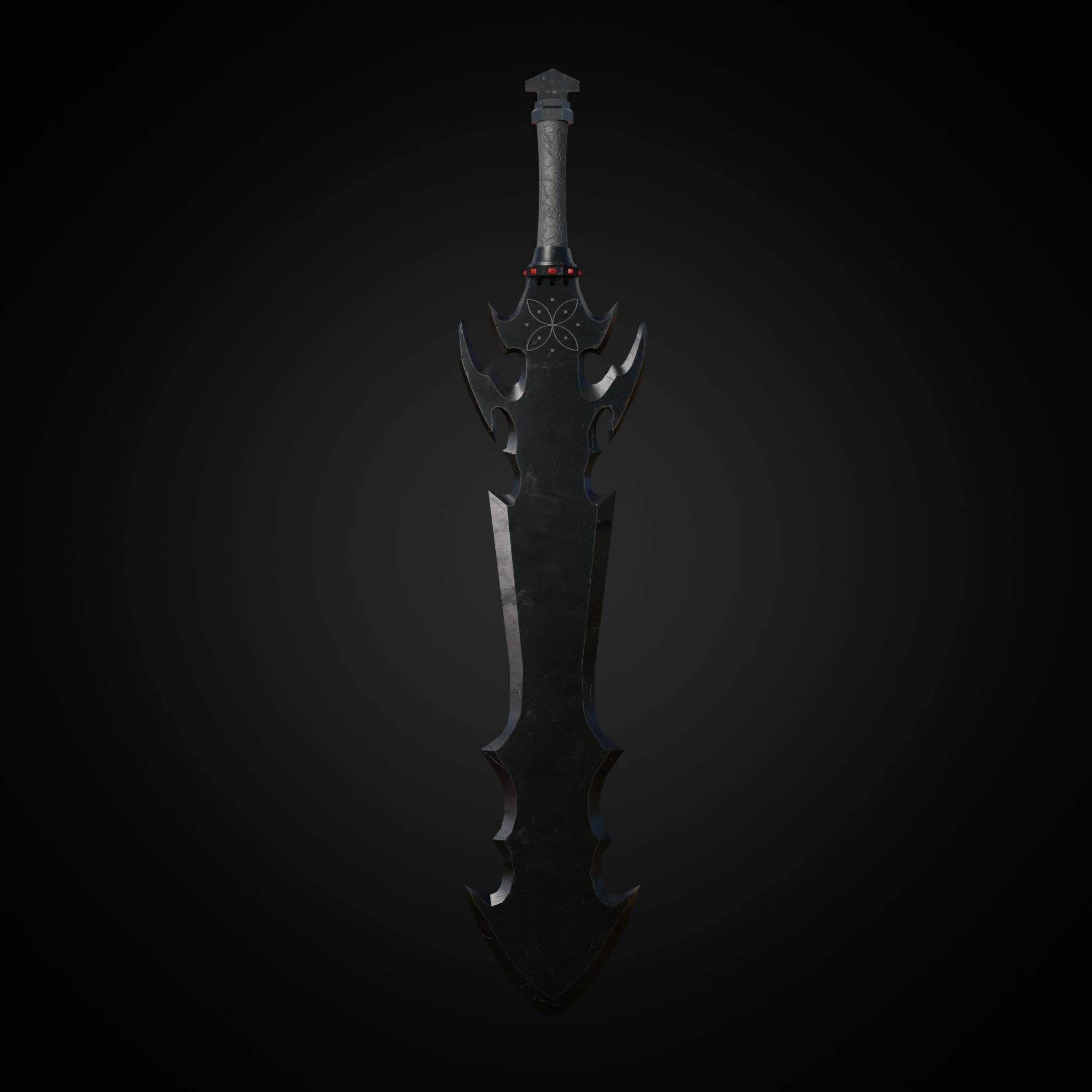 Sword of Warrior collection Low-poly 3D model_11