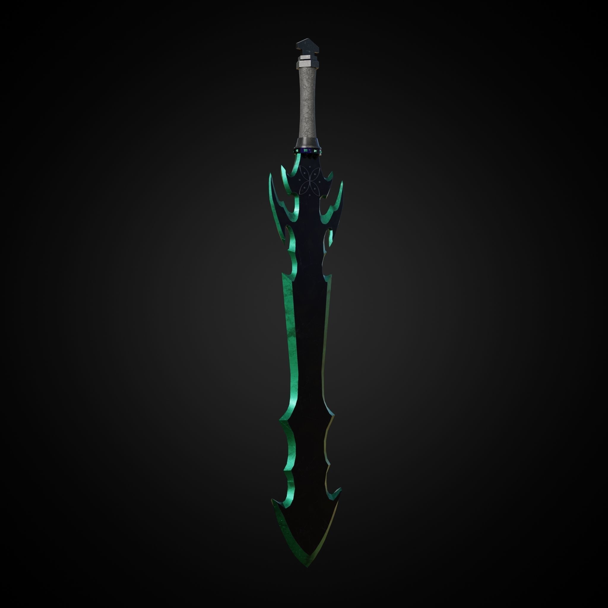 Sword of Warrior collection Low-poly 3D model_3