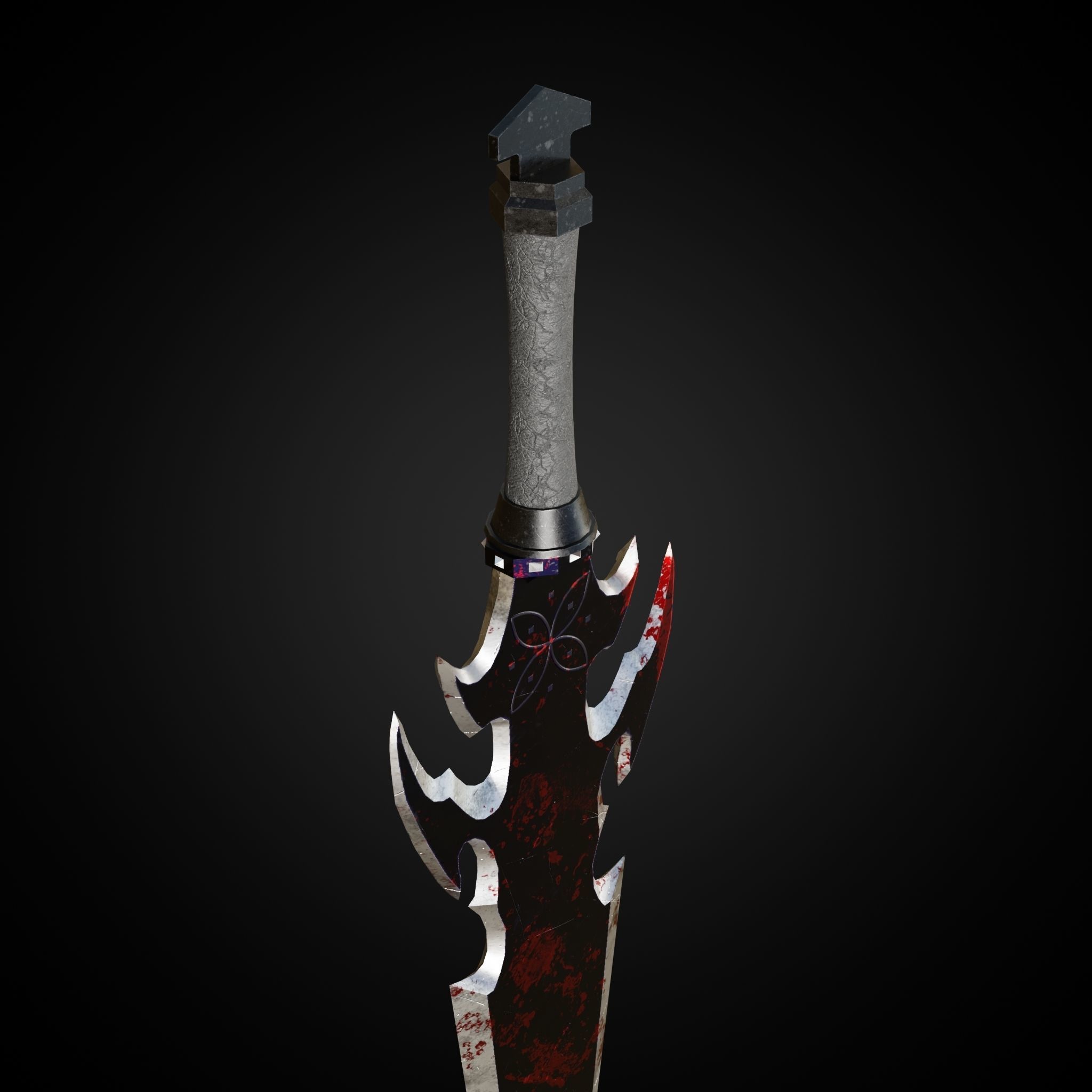 Sword of Warrior collection Low-poly 3D model_33