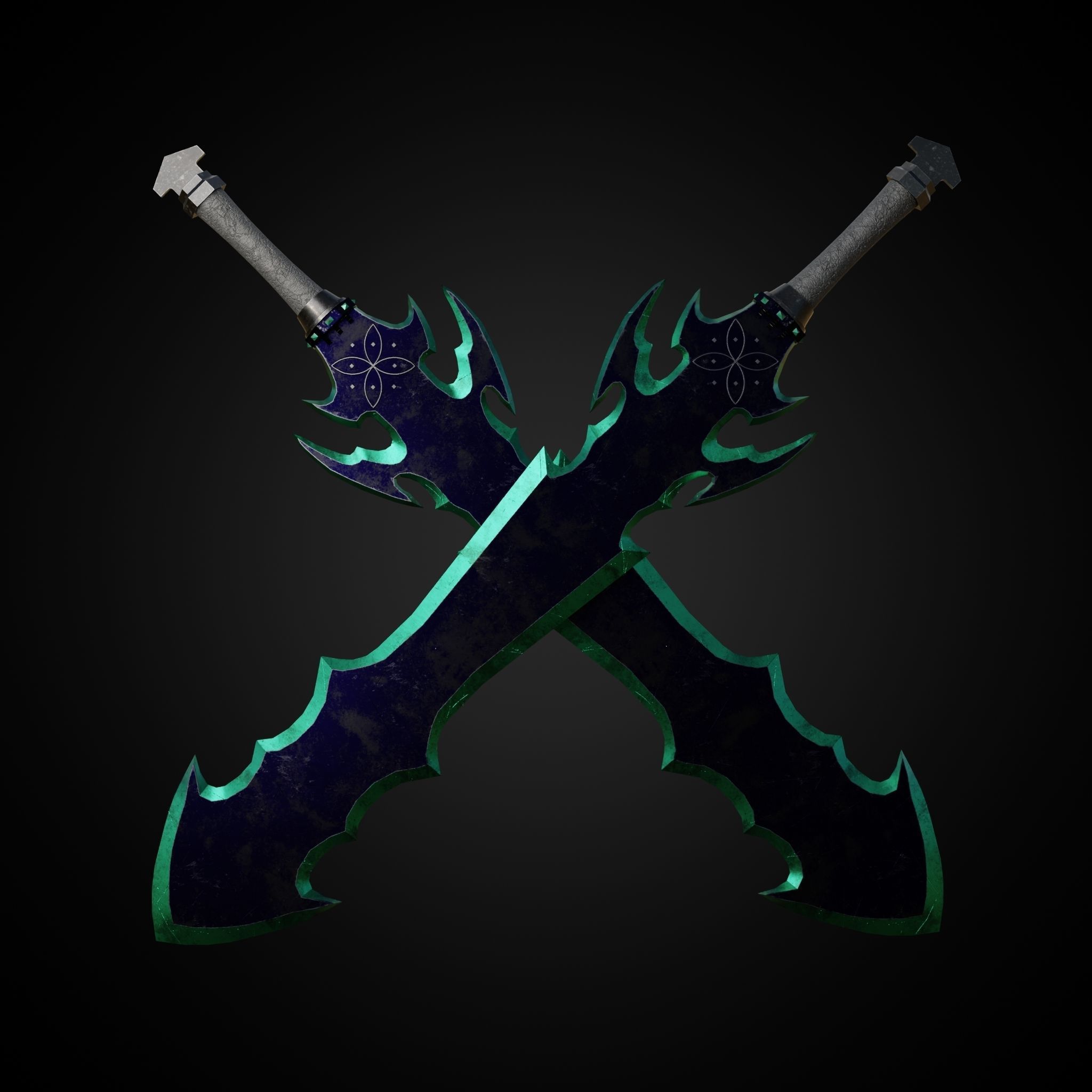 Sword of Warrior collection Low-poly 3D model_4
