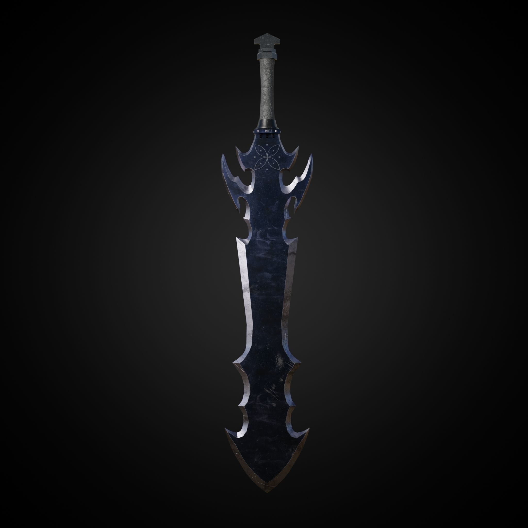 Sword of Warrior collection Low-poly 3D model_21