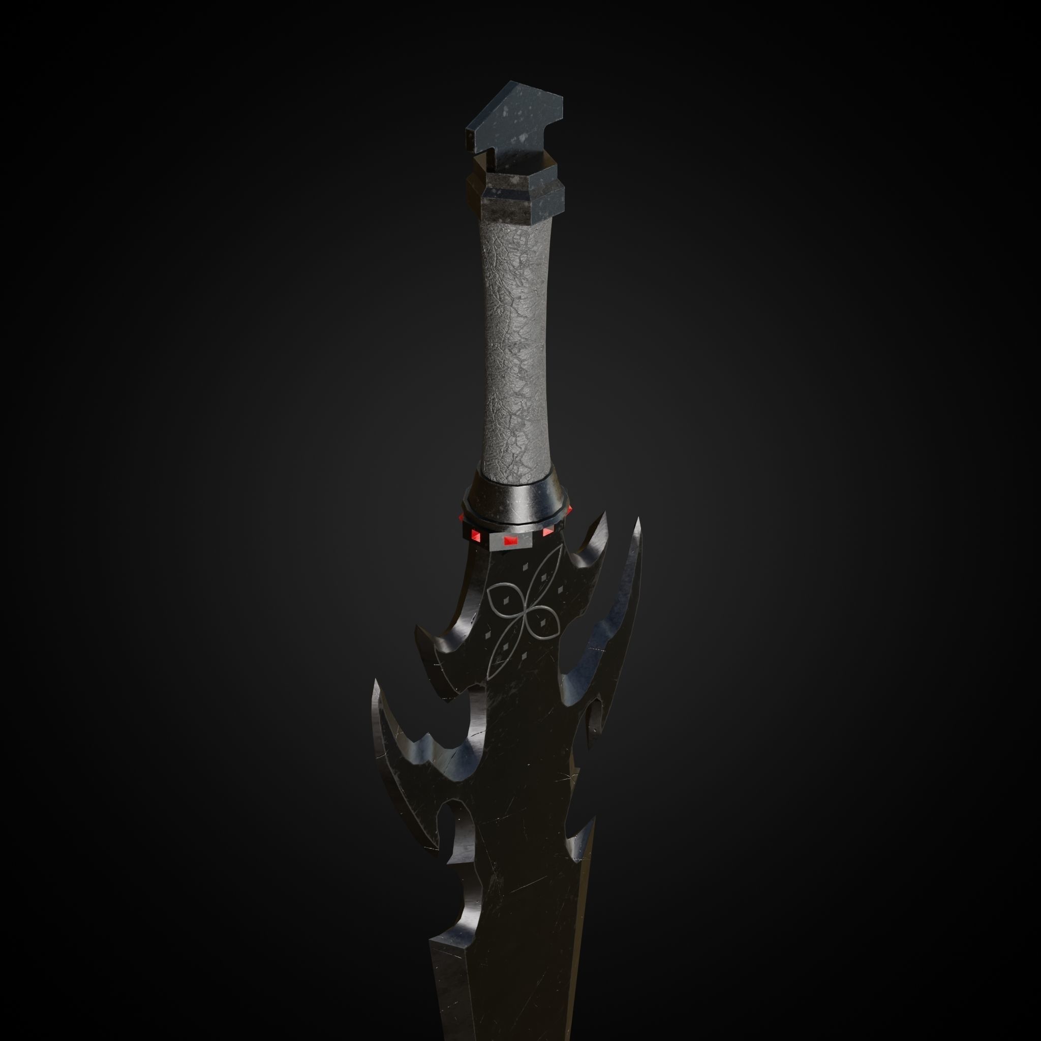 Sword of Warrior collection Low-poly 3D model_12