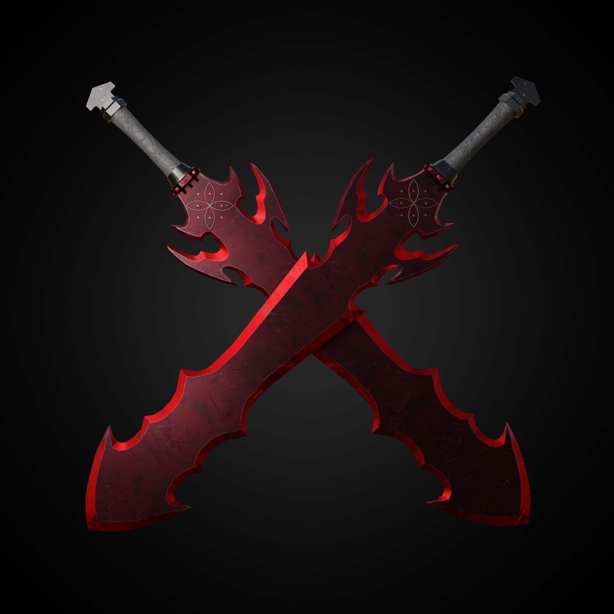 Sword of Warrior collection Low-poly 3D model_13