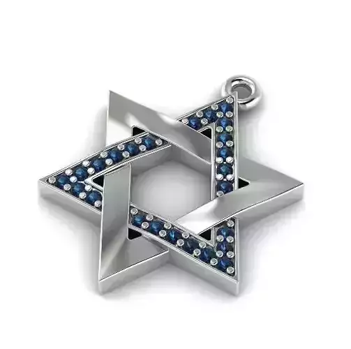 Pendant star of David N01411