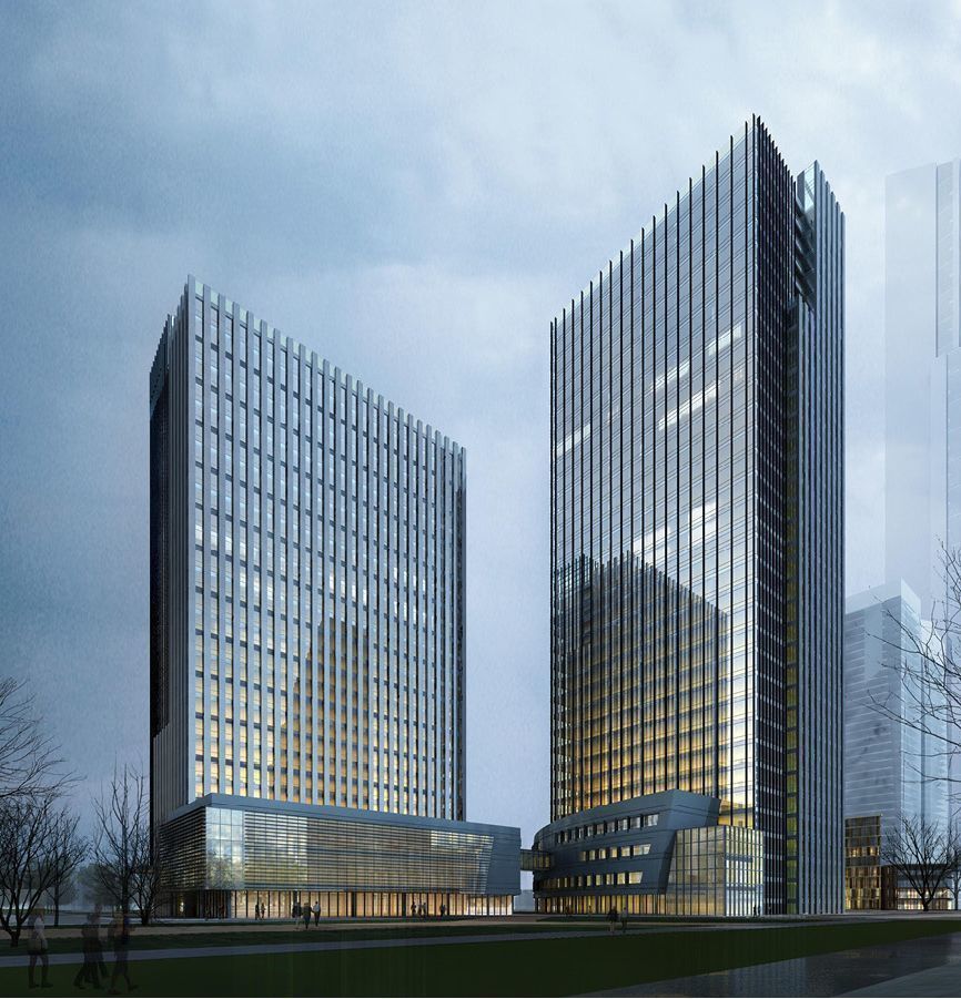 SU model of modern style Building office building 3D model_3