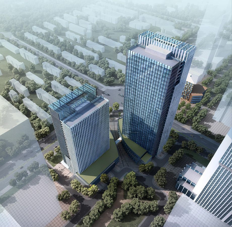 SU model of modern style Building office building 3D model_1