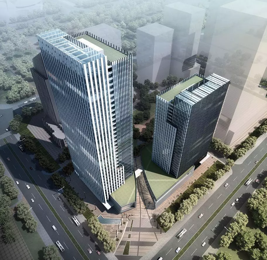 SU model of modern style Building office building 3D model_0