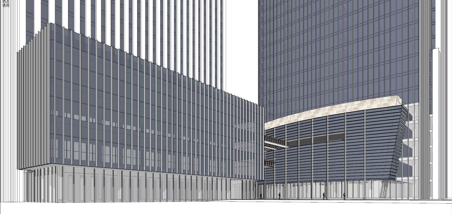 SU model of modern style Building office building 3D model_7