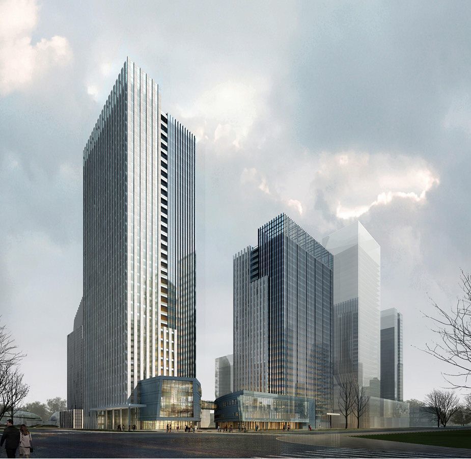 SU model of modern style Building office building 3D model_2