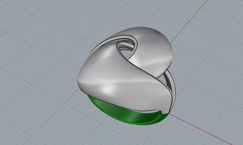 Ring without stones N01404 3D print model_4