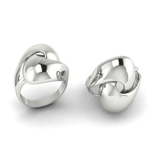 Ring without stones N01404 3D print model_2