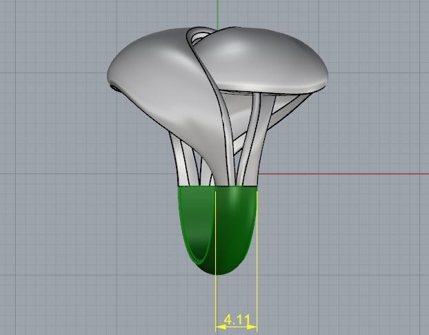 Ring without stones N01404 3D print model_6