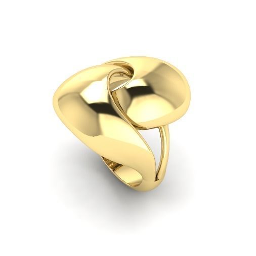 Ring without stones N01404 3D print model_1