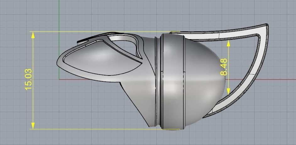 Pendant mask N01401 3D print model_6