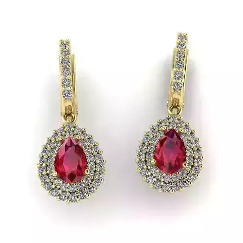 Earrings with stones N01393