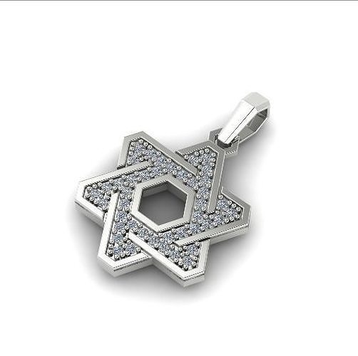 Pendant star of David N01389 3D print model