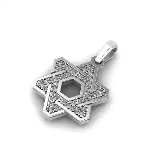 Pendant star of David N01389