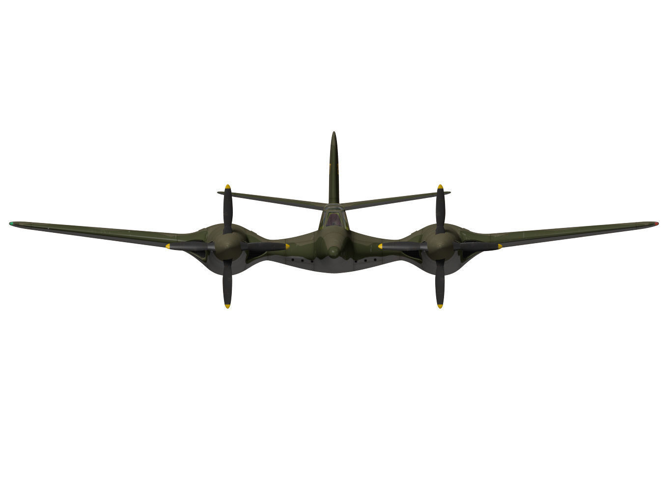 McDonnell XP-67 Bat 3D model_10