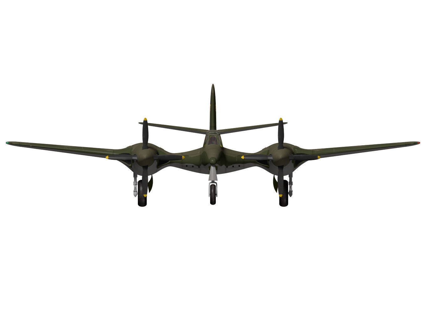 McDonnell XP-67 Bat 3D model_11